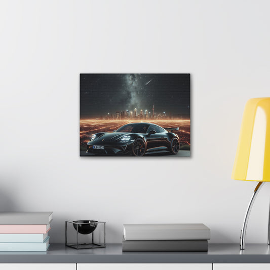 Black Porsche Canvas Canvas Printify 16″ x 12″ (Horizontal) 0.75'' 