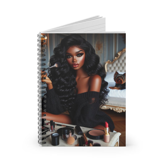 Make Up Time Spiral Notebook Paper products Printify   