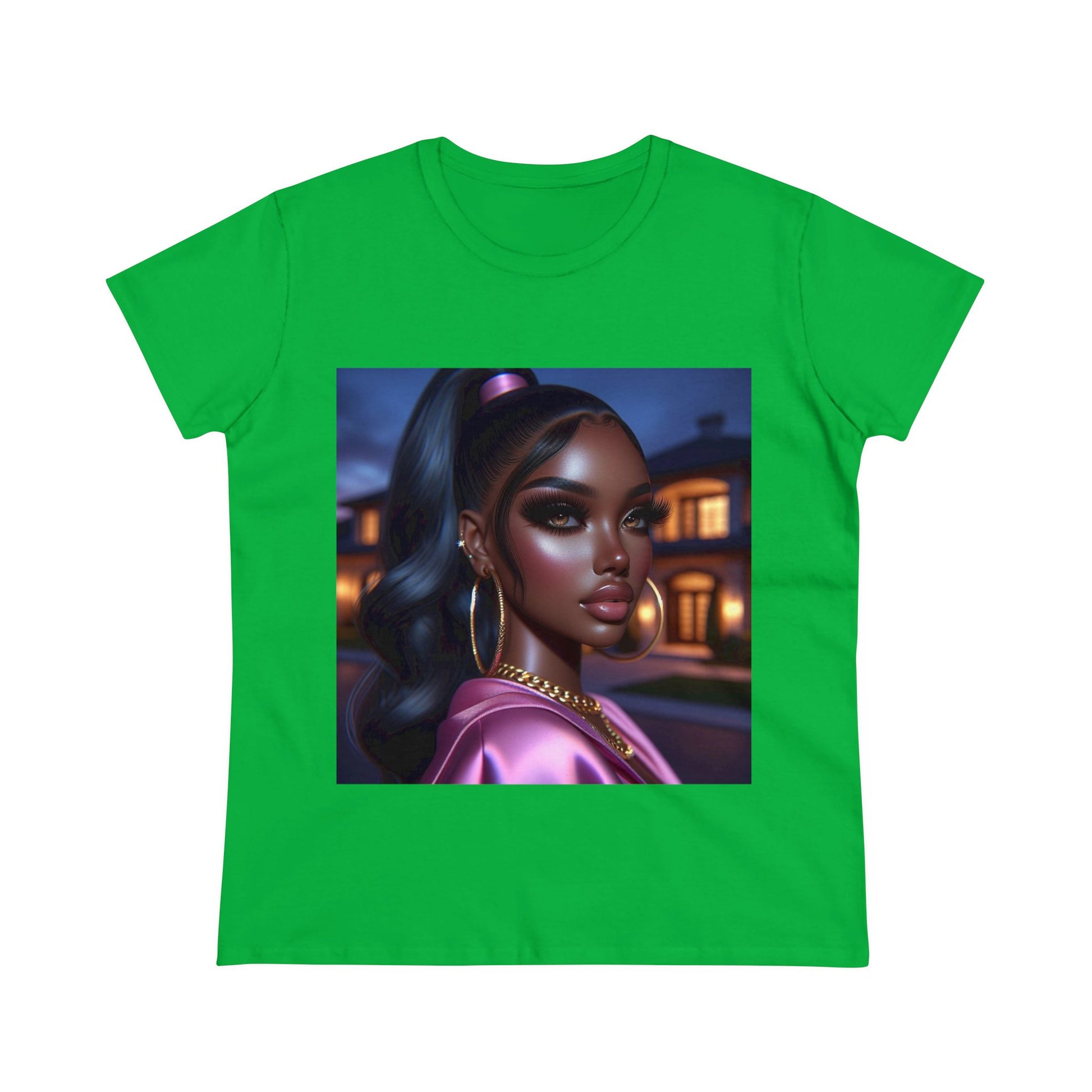 Pink at Night T-Shirt T-Shirt Printify Irish Green S 