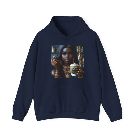 Elevated Coffee Hoodie Hoodie Printify Navy S 