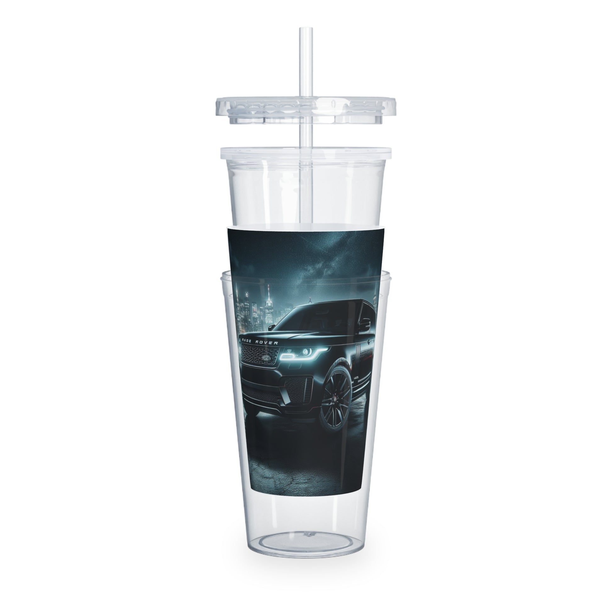 Black Range Rover Tumbler with Straw Mug Printify   