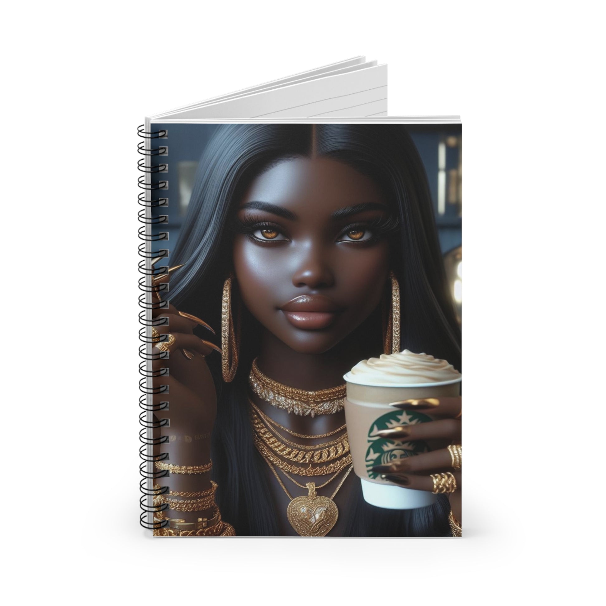 Elevated Coffee Spiral Notebook Paper products Printify   