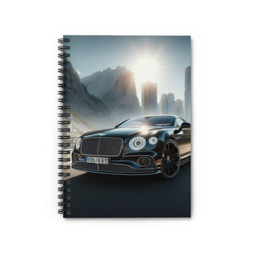 Black Bentley Spiral Notebook Paper products Printify One Size  