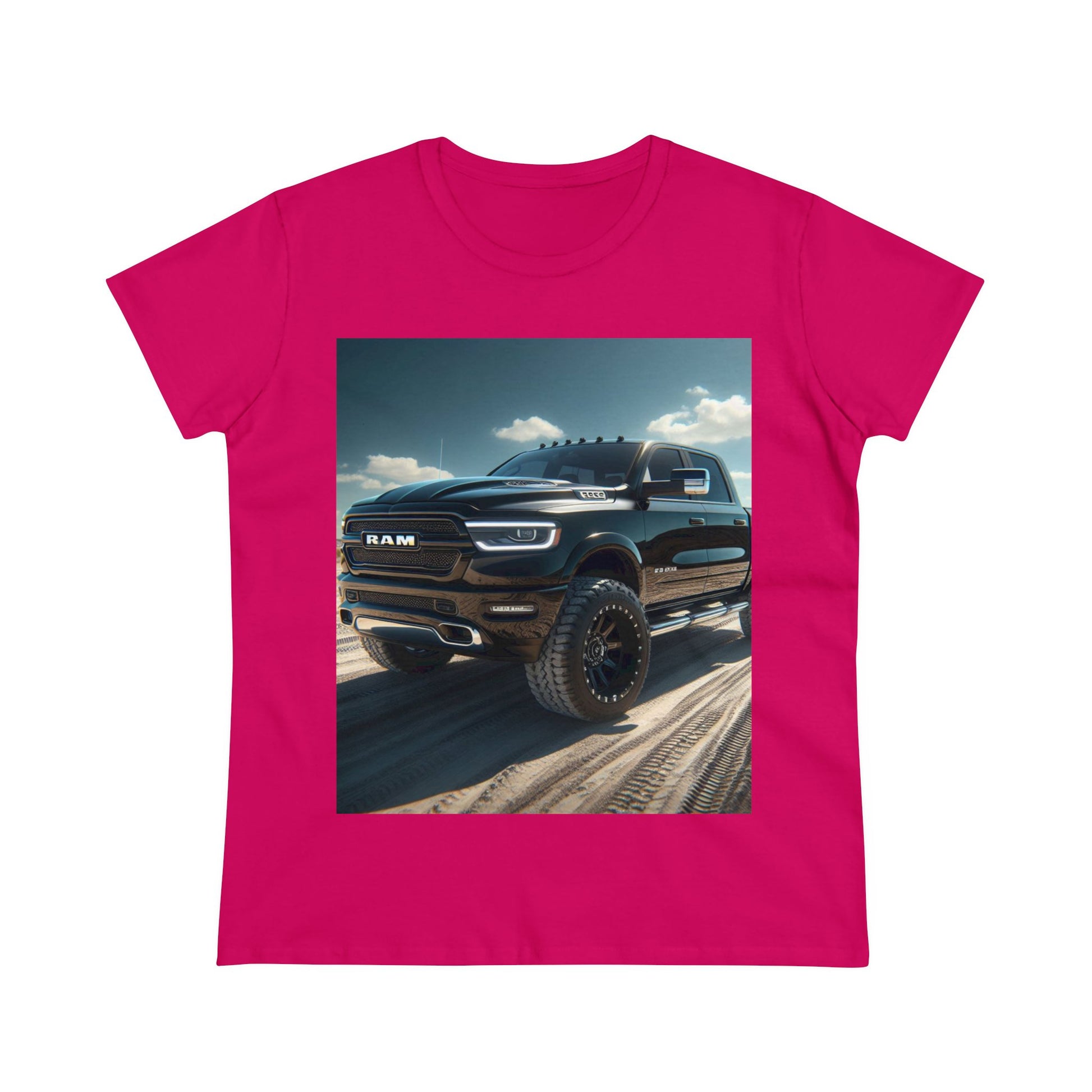 Black Dodge Ram T-Shirt T-Shirt Printify Heliconia S 