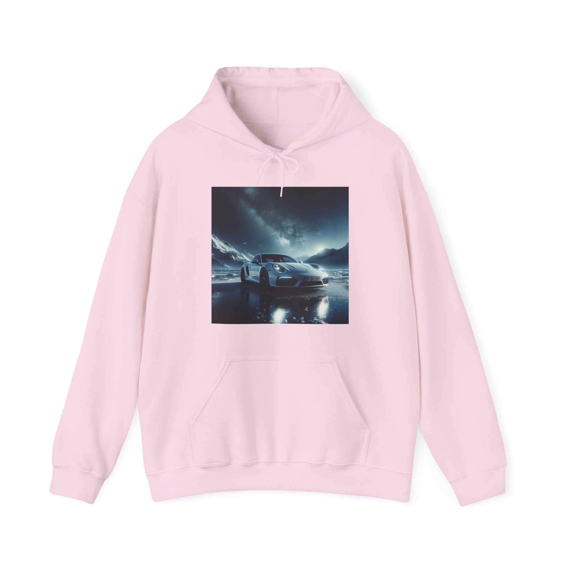 White Porsche Hoodie Hoodie Printify Light Pink S 