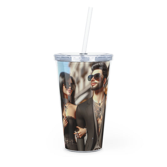 Thank You to My Man Tumbler with Straw Mug Printify 20oz Transparent 