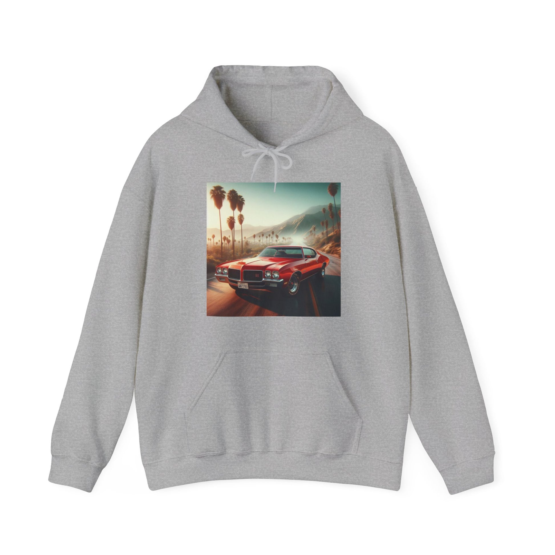 1972 Red Buick Gran Sport Hoodie Hoodie Printify Sport Grey S 