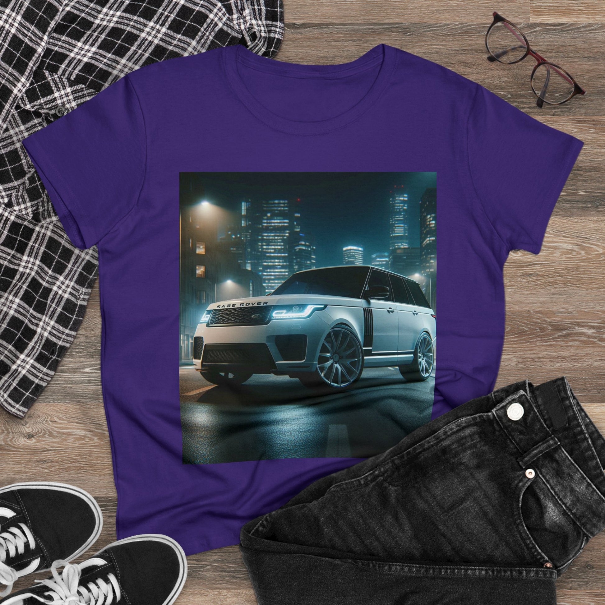 White Range Rover T-Shirt T-Shirt Printify   