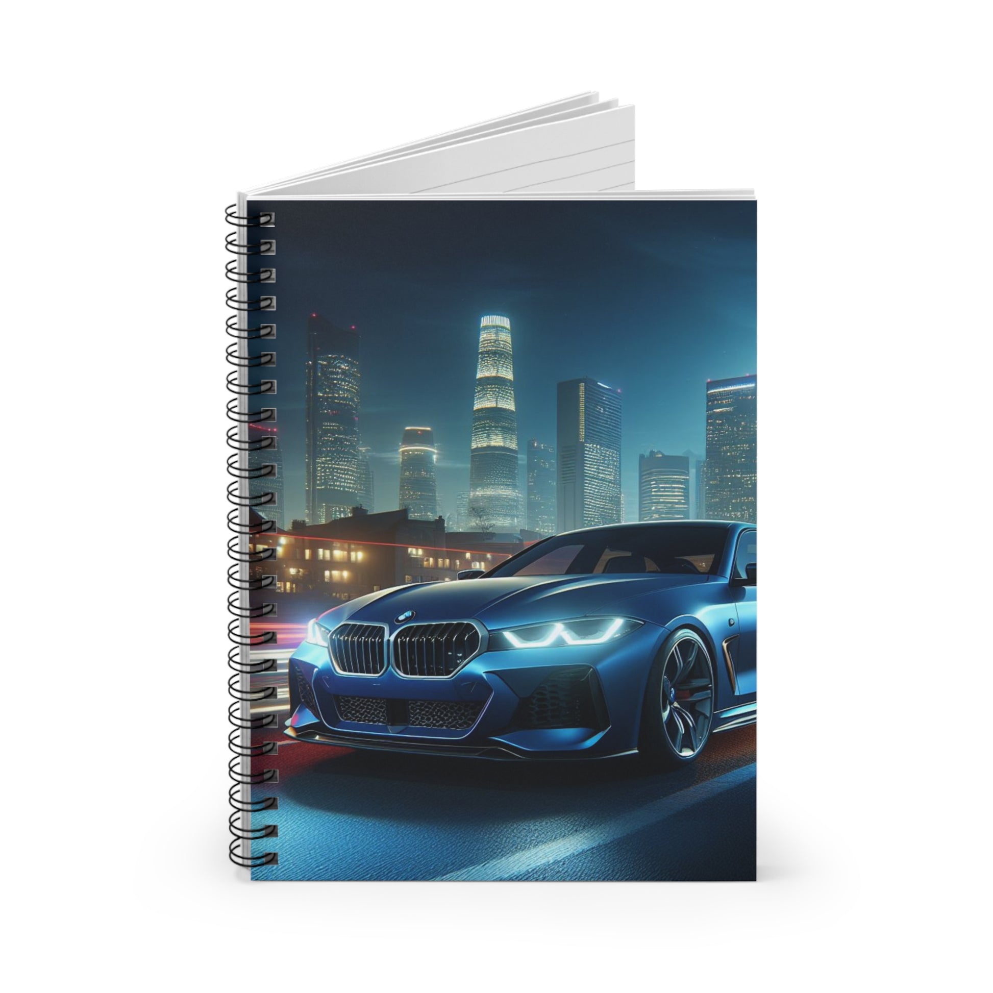 Blue BMW Spiral Notebook Paper products Printify   