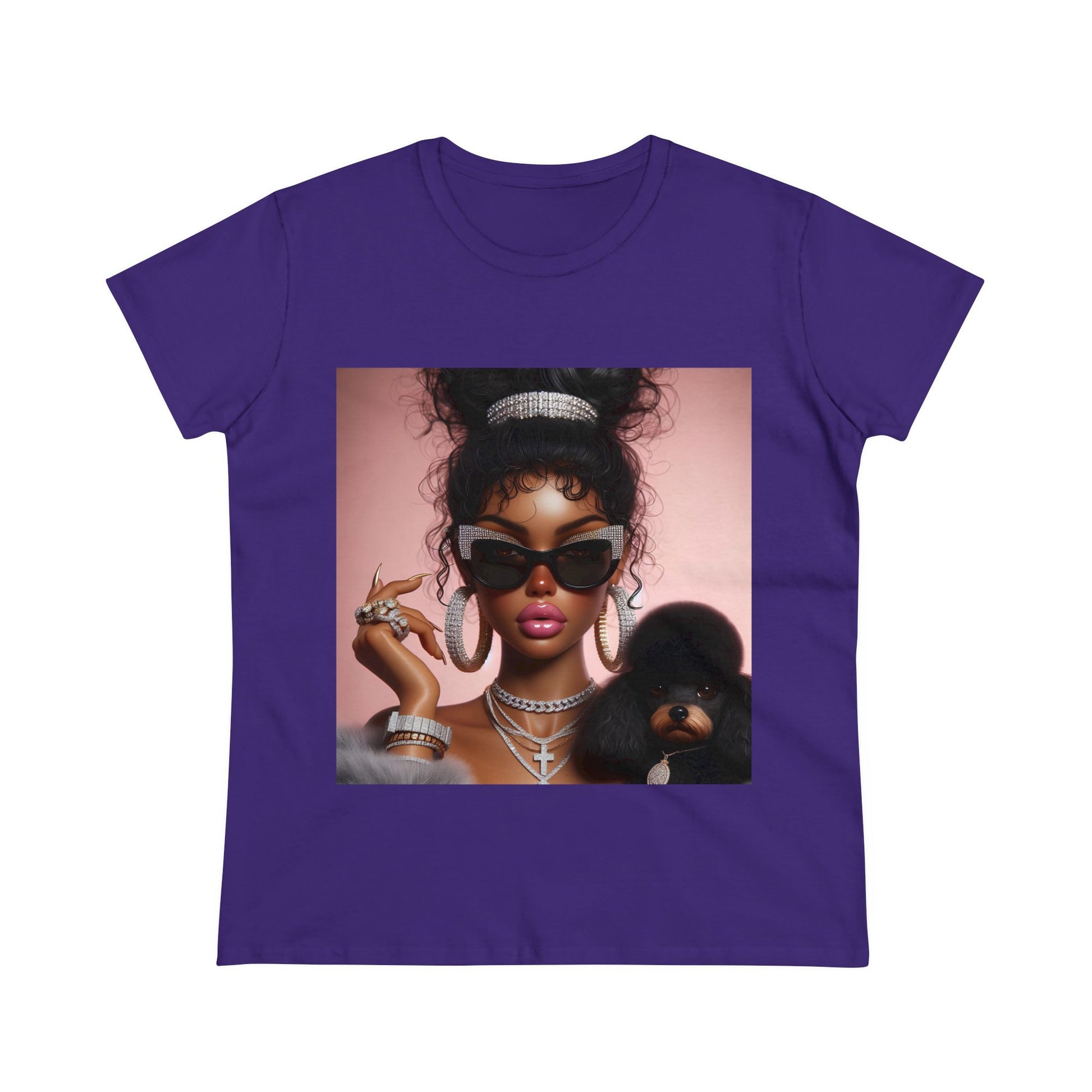 My Dog and I T-Shirt T-Shirt Printify Purple S 