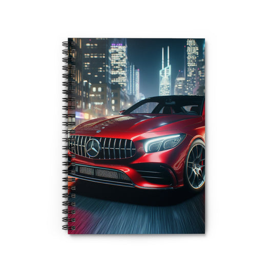 Red Mercedes Spiral Notebook Paper products Printify One Size  