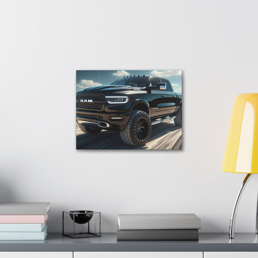 Black Dodge Ram Canvas Canvas Printify 16″ x 12″ (Horizontal) 0.75'' 