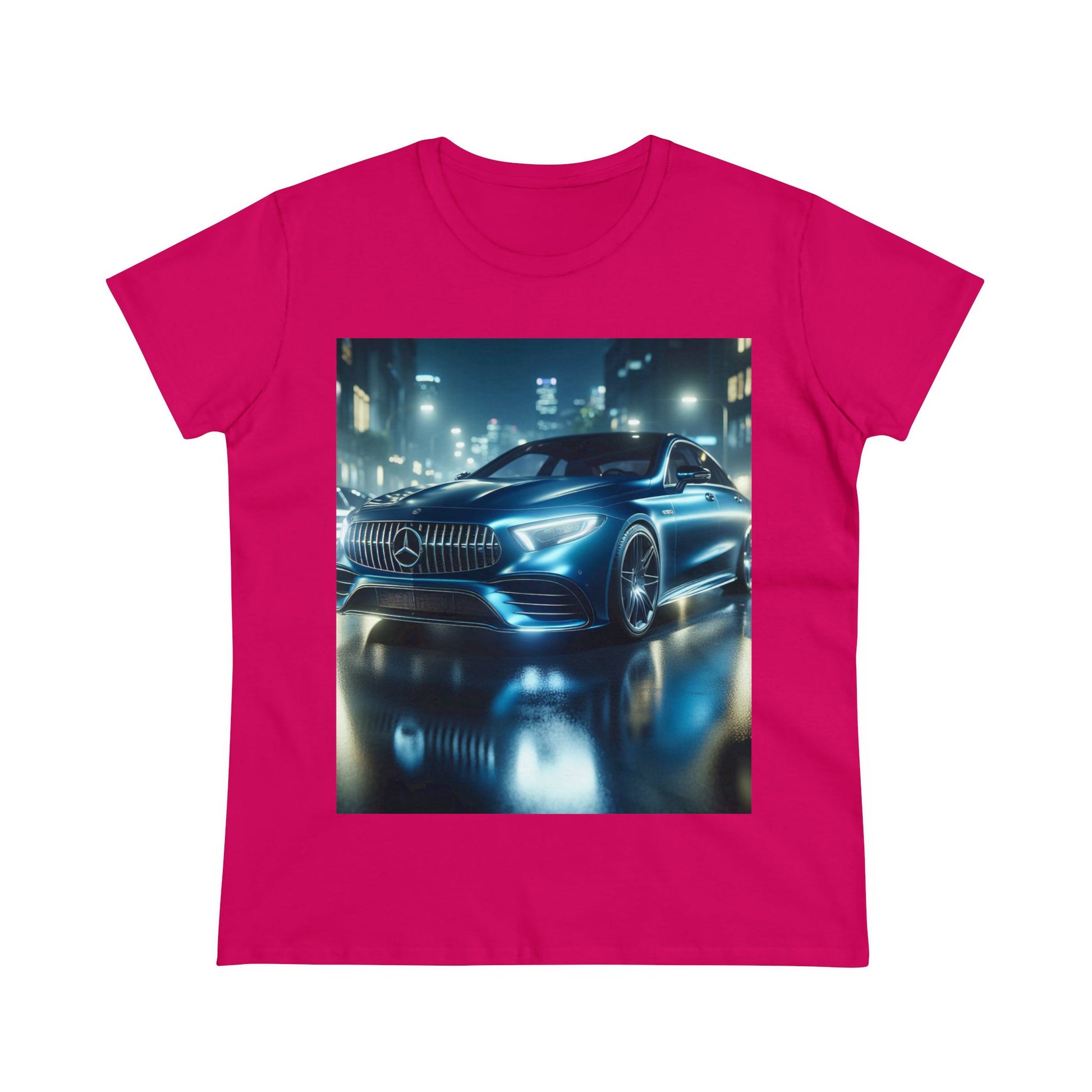 Blue Mercedes T-Shirt T-Shirt Printify Heliconia S 