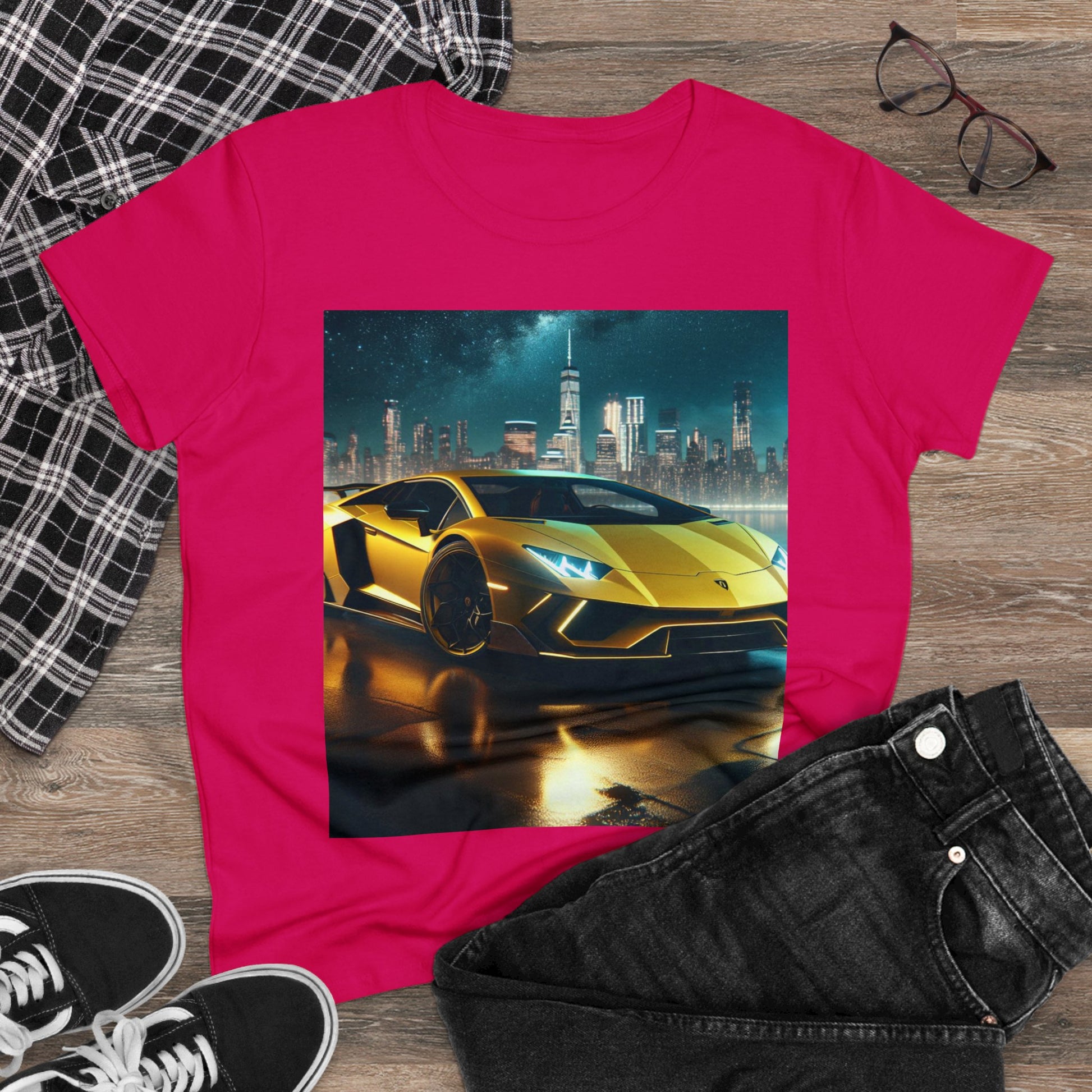 Yellow Lamborghini T-Shirt T-Shirt Printify   