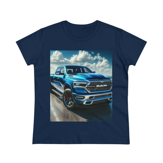 Blue Dodge Ram T-Shirt T-Shirt Printify Navy S 