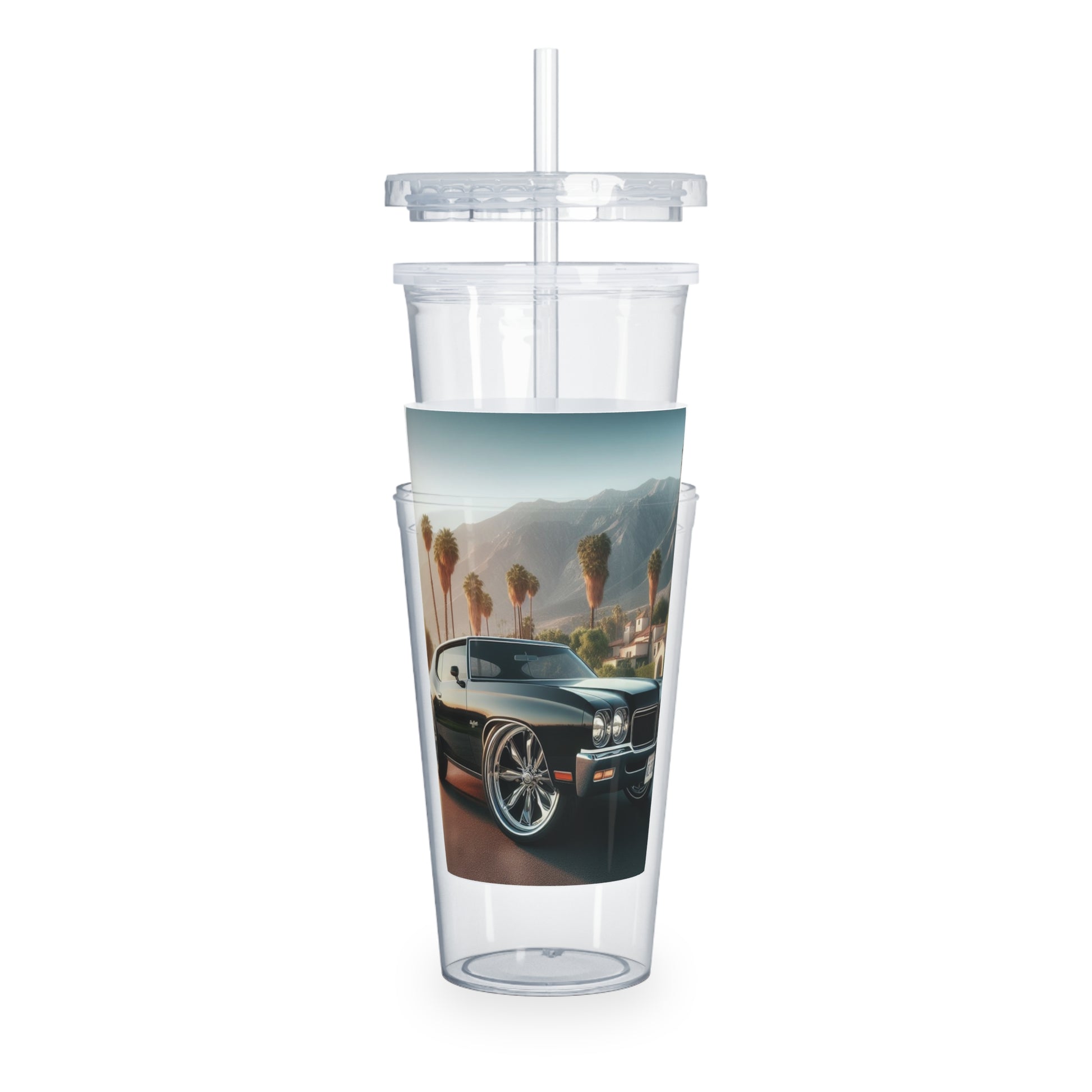 1972 Black Buick Gran Sport Tumbler with Straw Mug Printify   