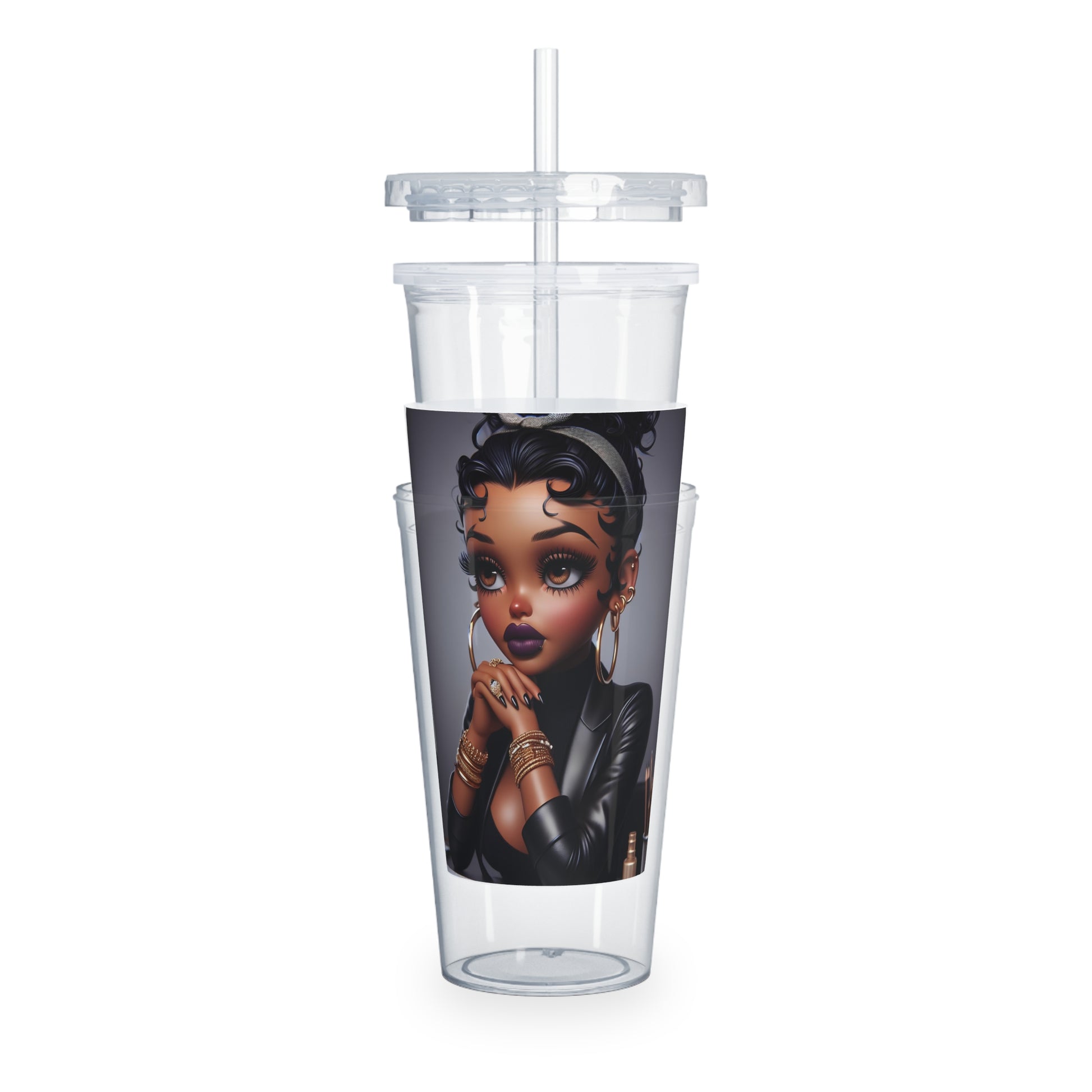 Business Betty Tumbler with Straw Mug Printify   