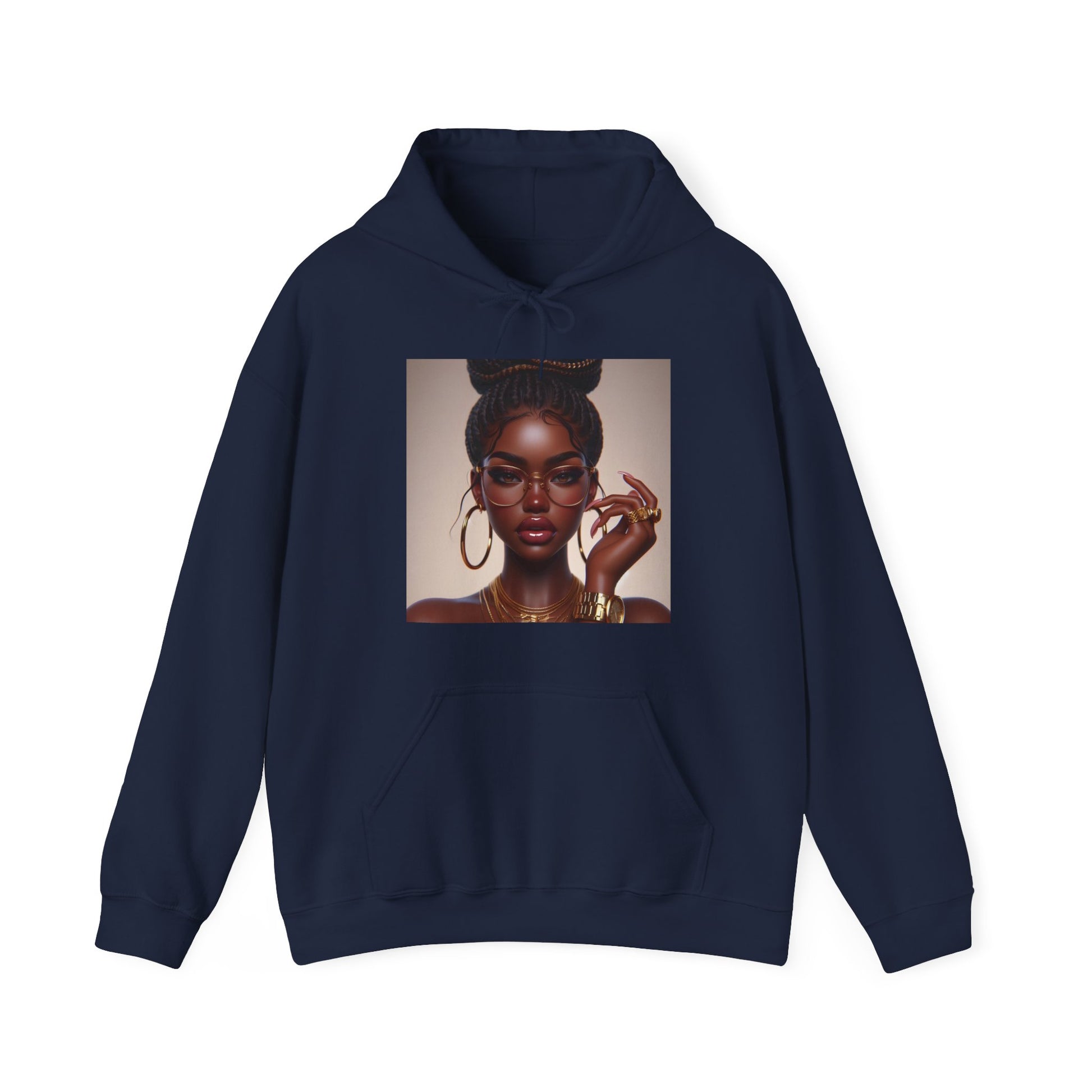 Chocolate Gold Hoodie Hoodie Printify Navy S 