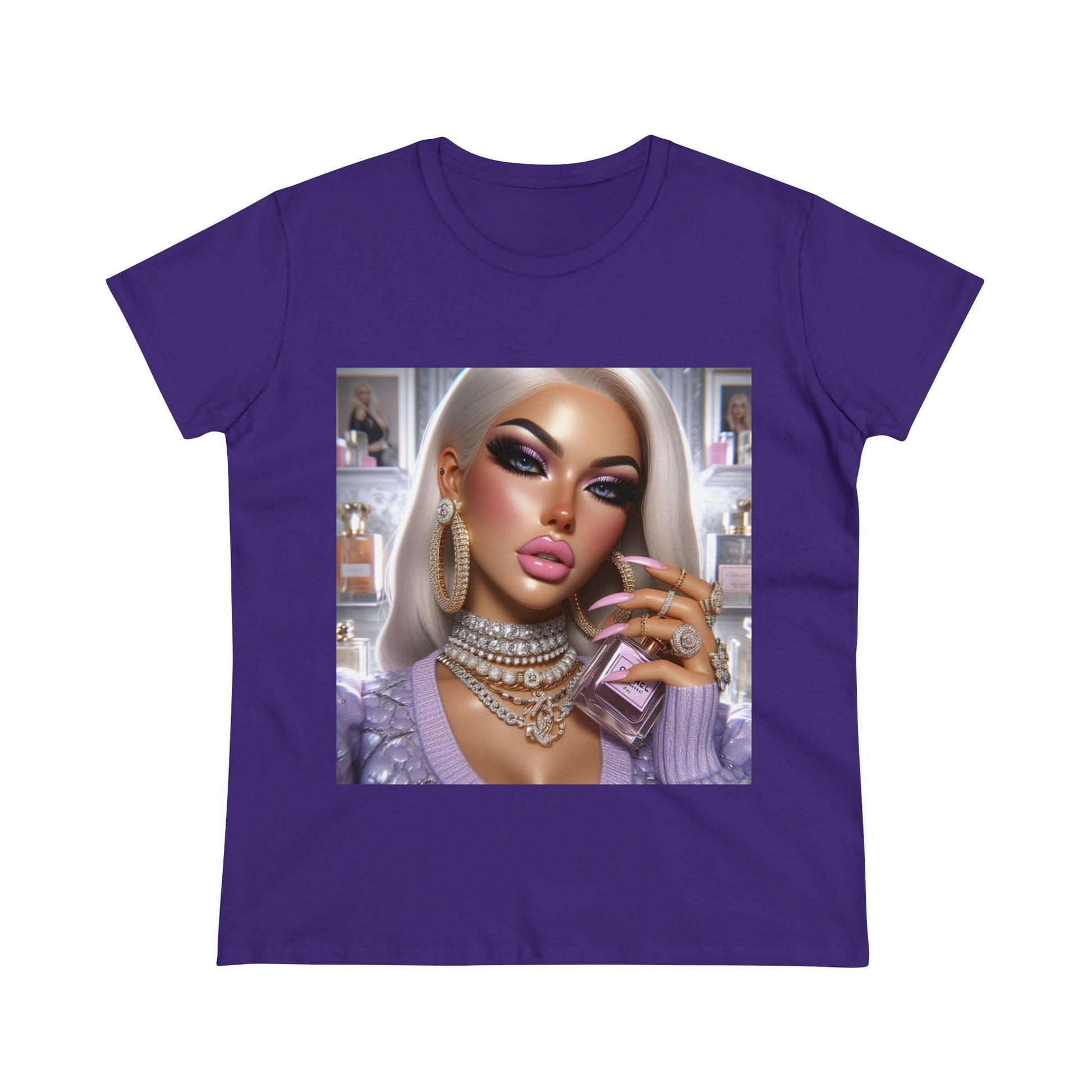 Chanel Please T-Shirt T-Shirt Printify Purple S 