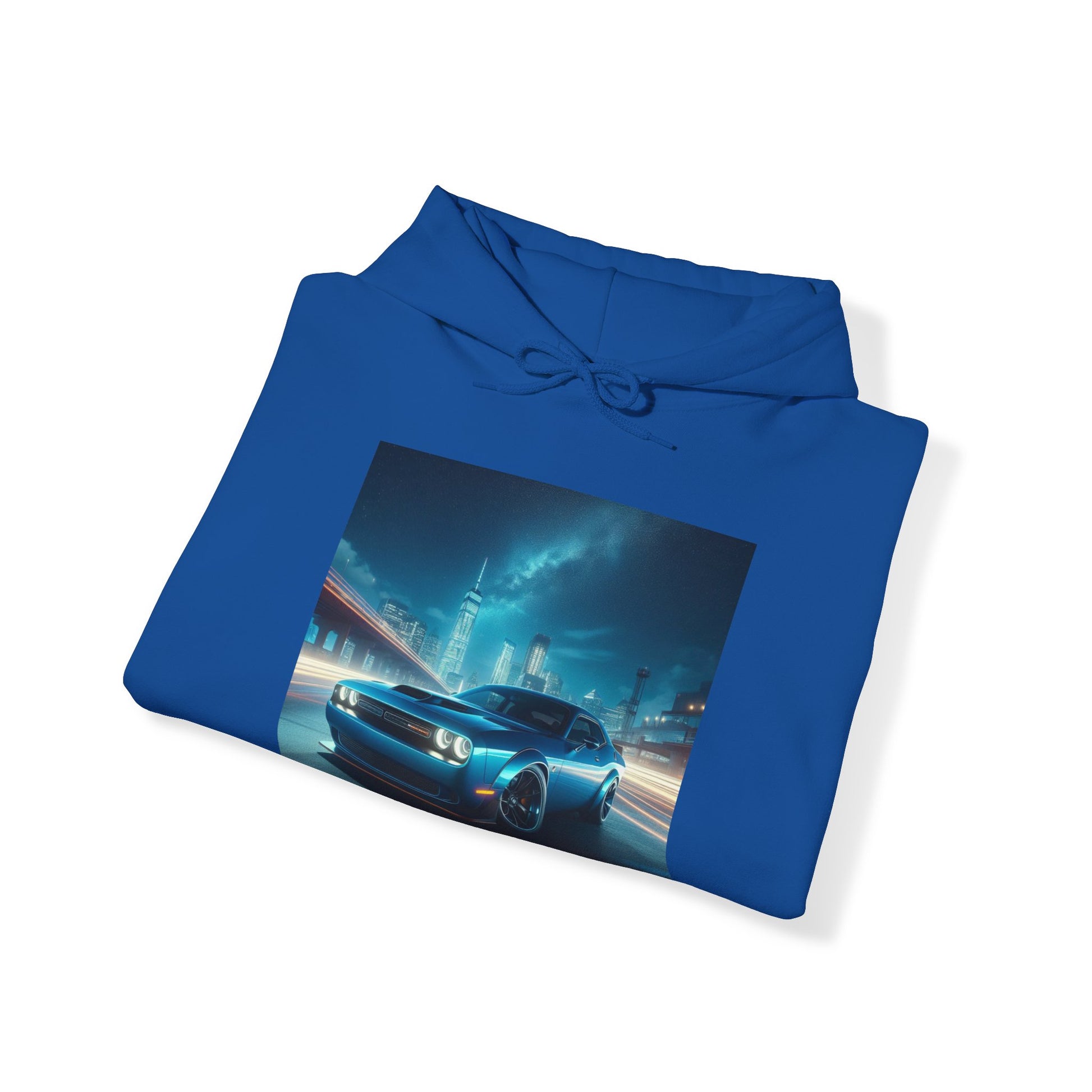 Blue Challenger Hoodie Hoodie Printify   