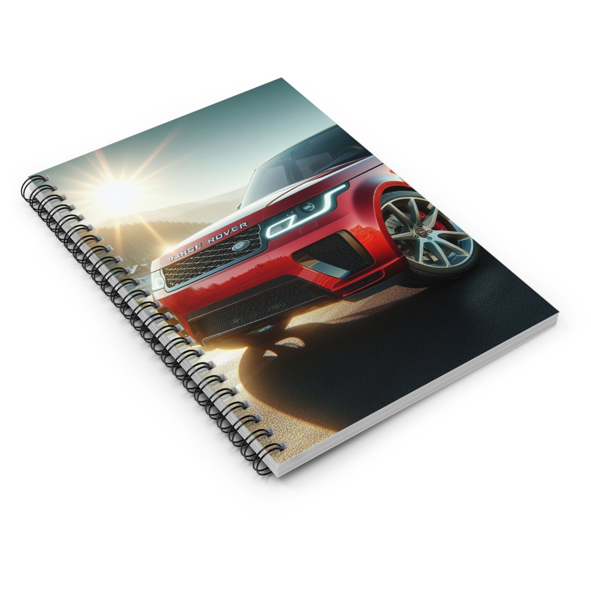 Red Range Rover Spiral Notebook Paper products Printify   