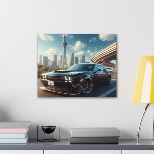 Black Challenger Canvas Canvas Printify 20″ x 16″ (Horizontal) 0.75'' 