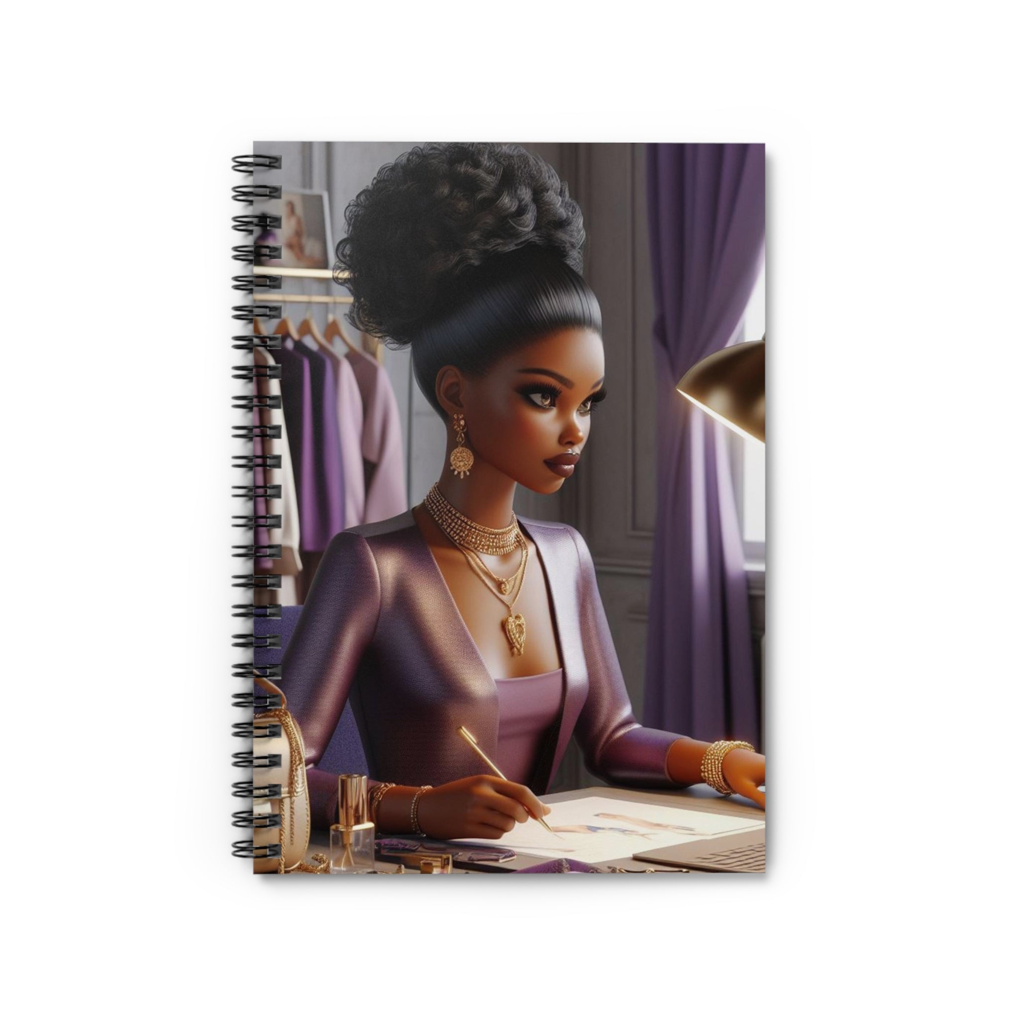 Fashion and Beauty Spiral Notebook Paper products Printify One Size  