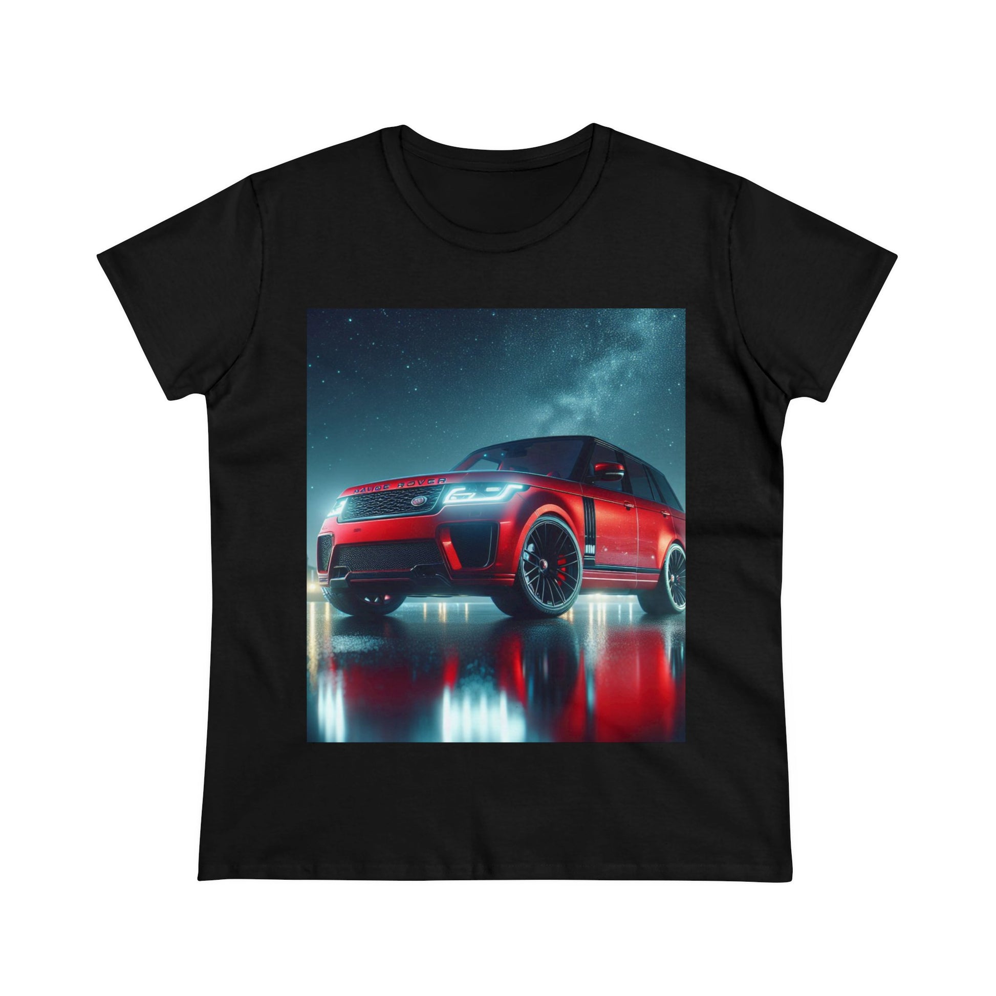 Red Range Rover T-Shirt T-Shirt Printify Black S 