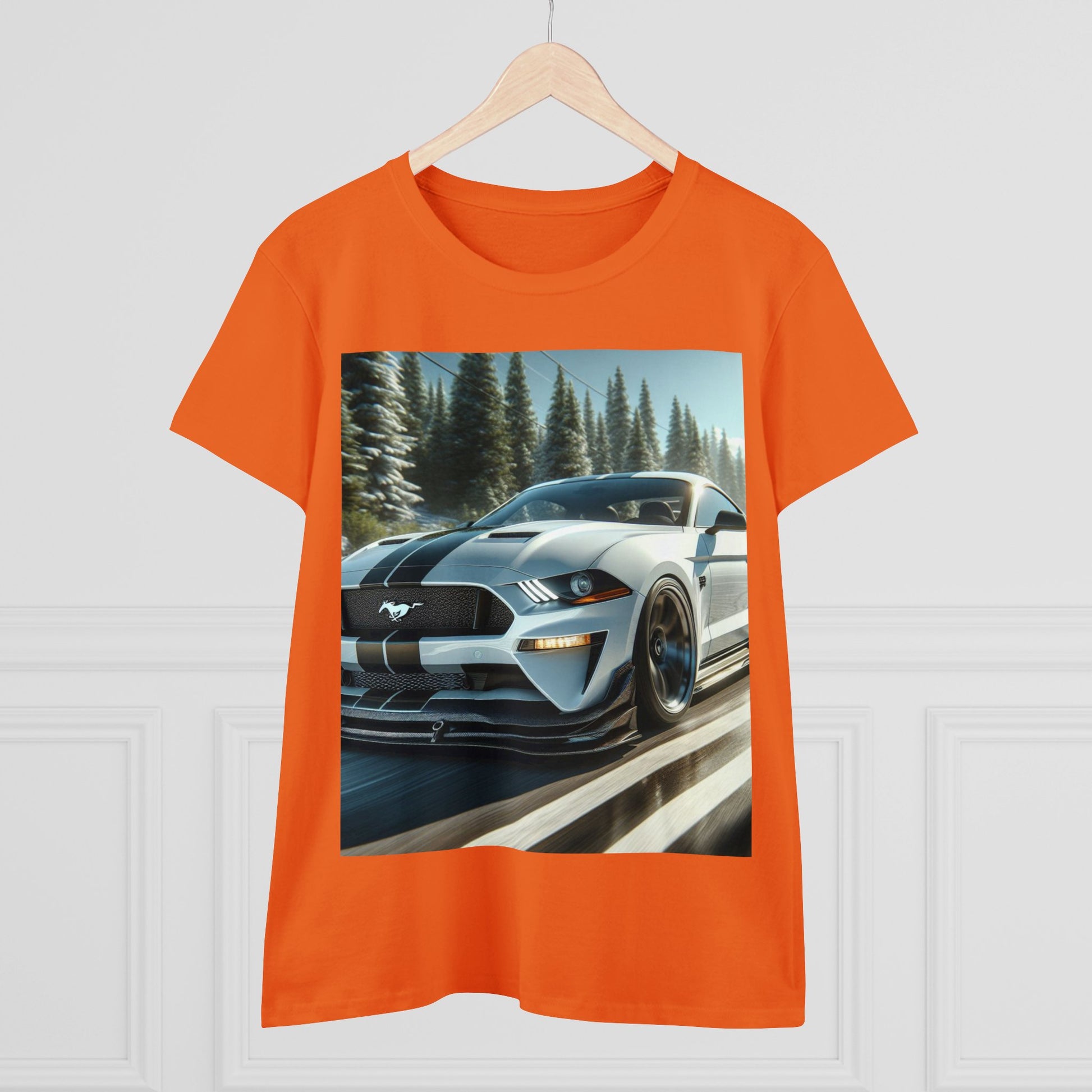 White Mustang T-Shirt T-Shirt Printify   