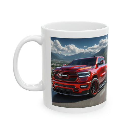 Red Dodge Ram Mug Mug Printify 11oz  
