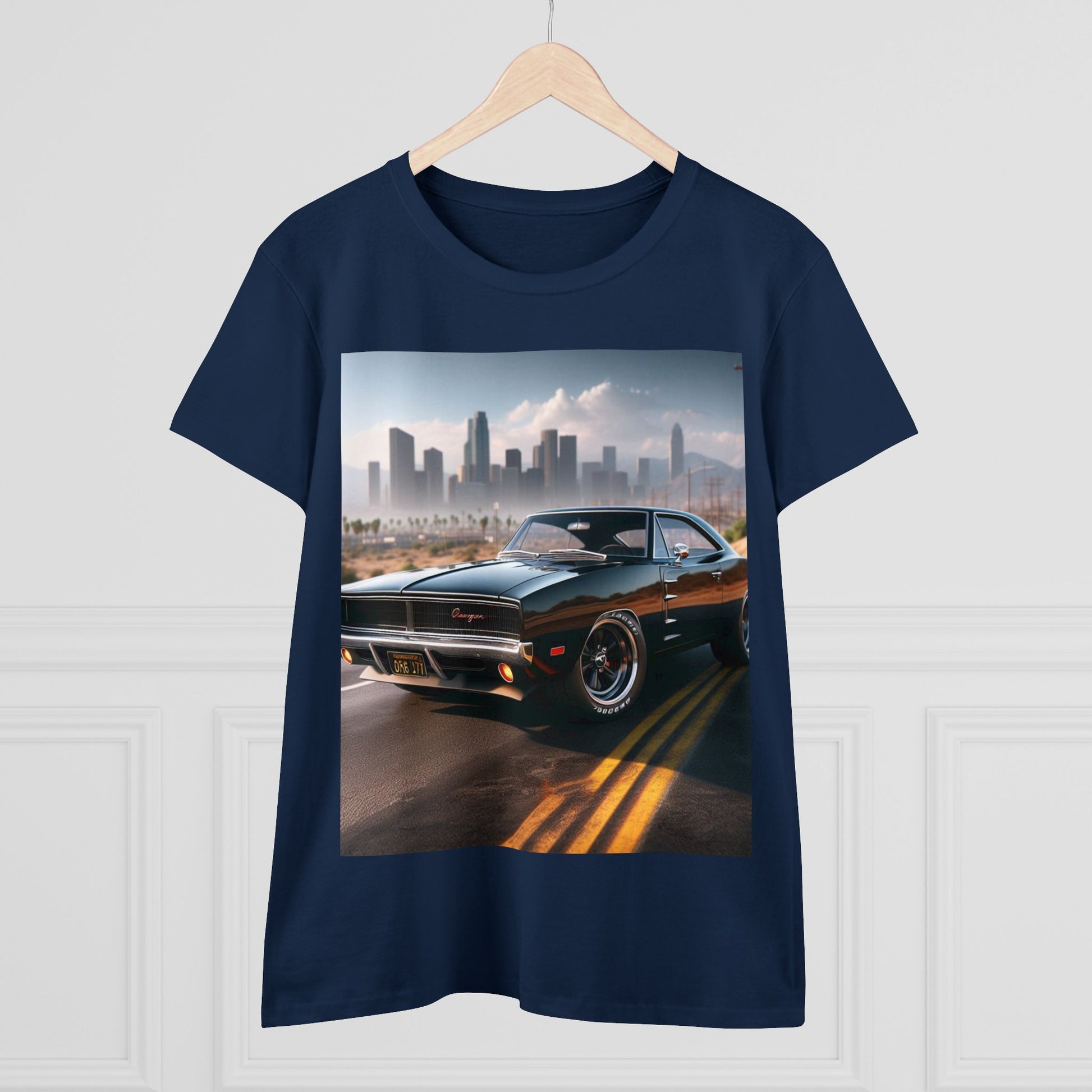 1970 Black Dodge Charge T-Shirt T-Shirt Printify   