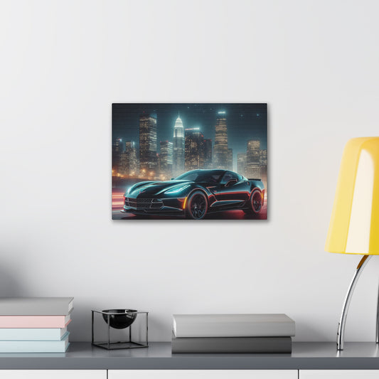 Black Corvette Canvas Canvas Printify 10" x 8" (Horizontal) 0.75'' 