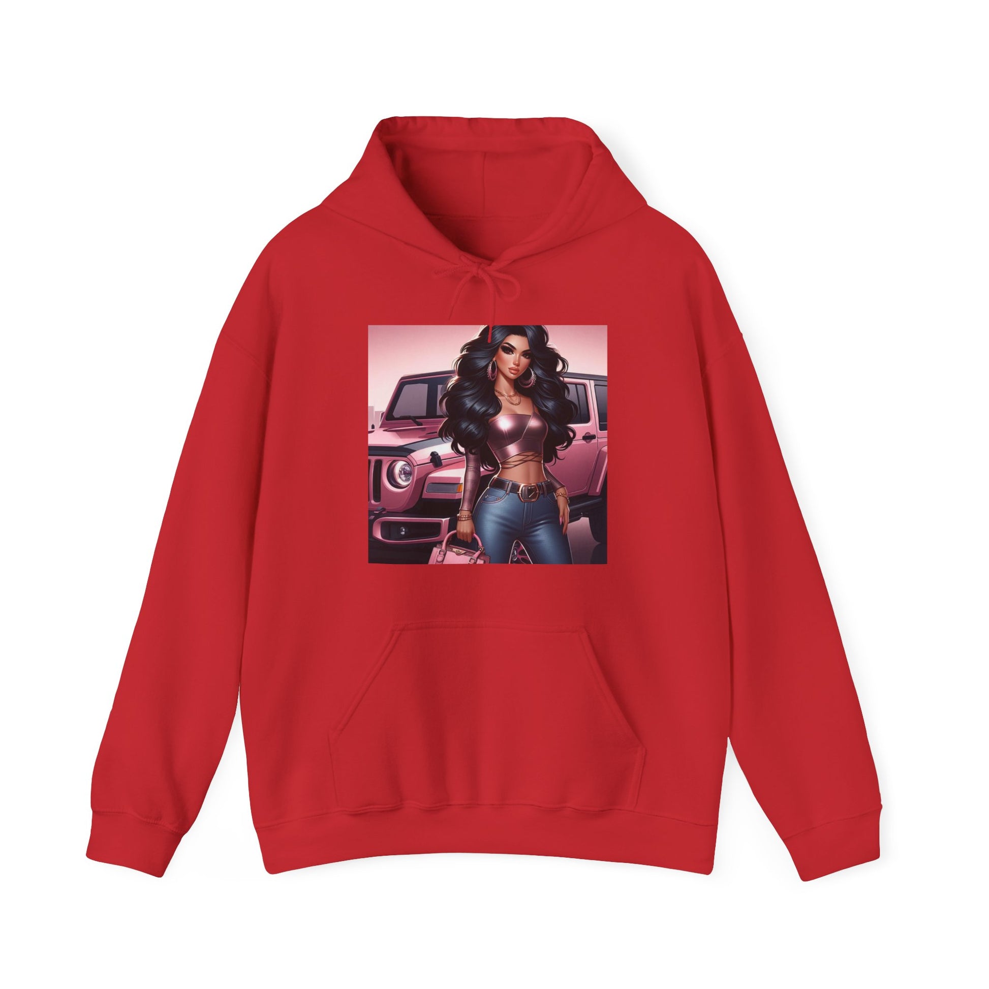 Pink Luxury Hoodie Hoodie Printify Red S 