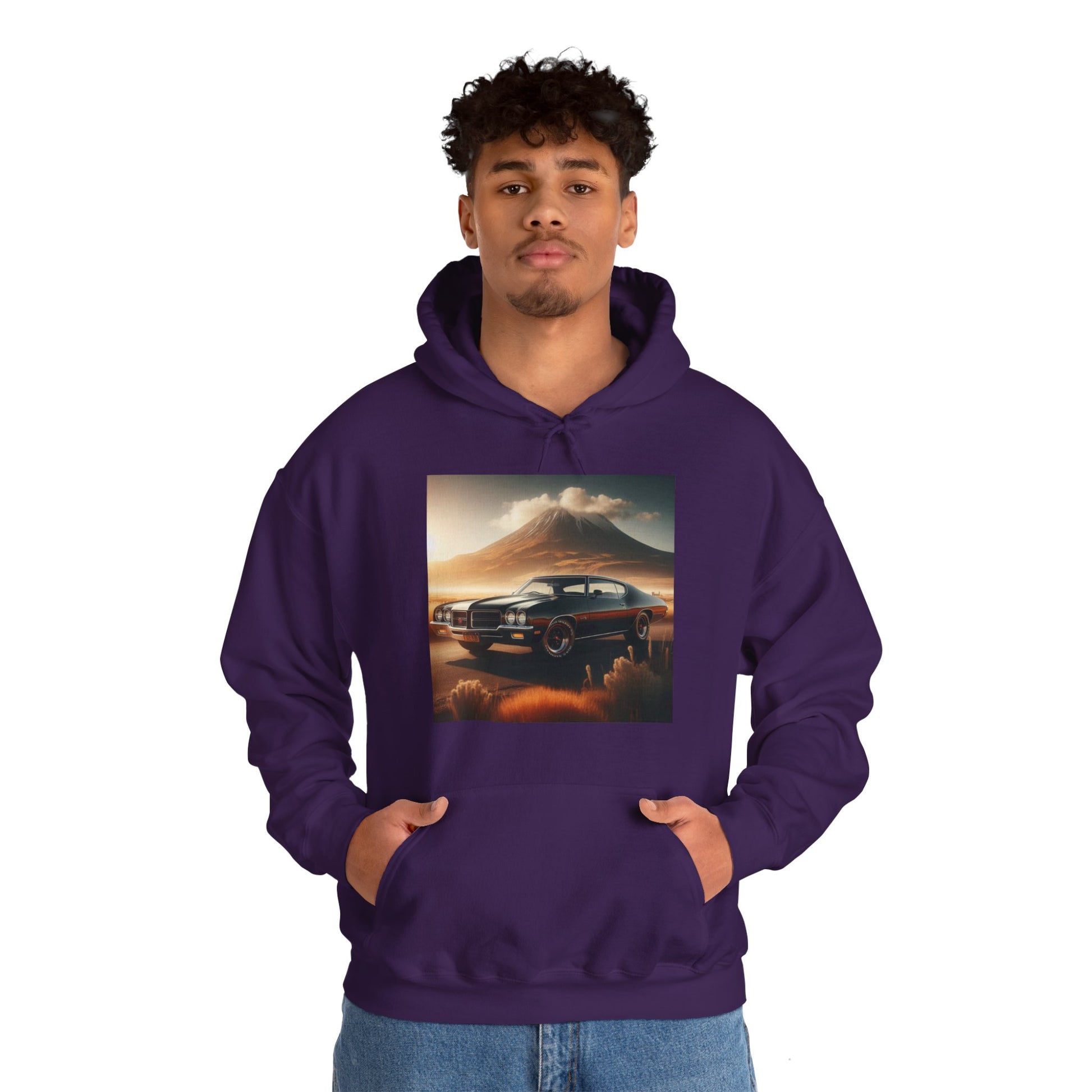 1972 Black Buick Gran Sport Hoodie Hoodie Printify   