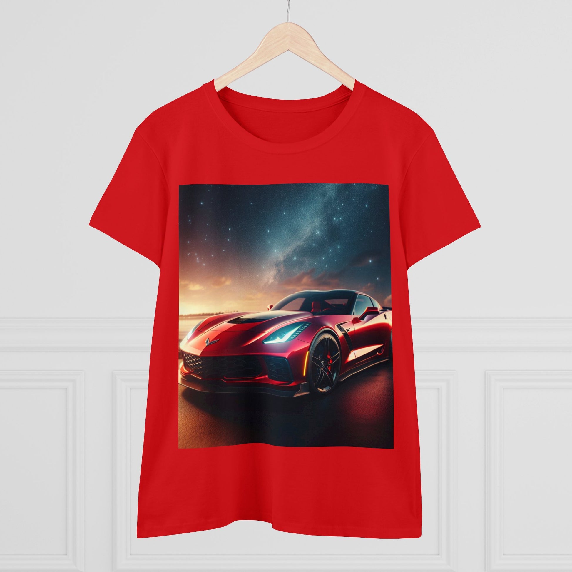 Red Corvette T-Shirt T-Shirt Printify   