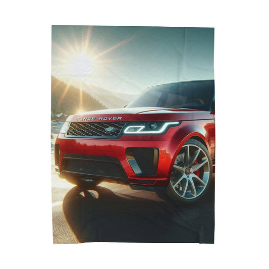 Red Range Rover Plush Blanket All Over Prints Printify 60" × 80"  