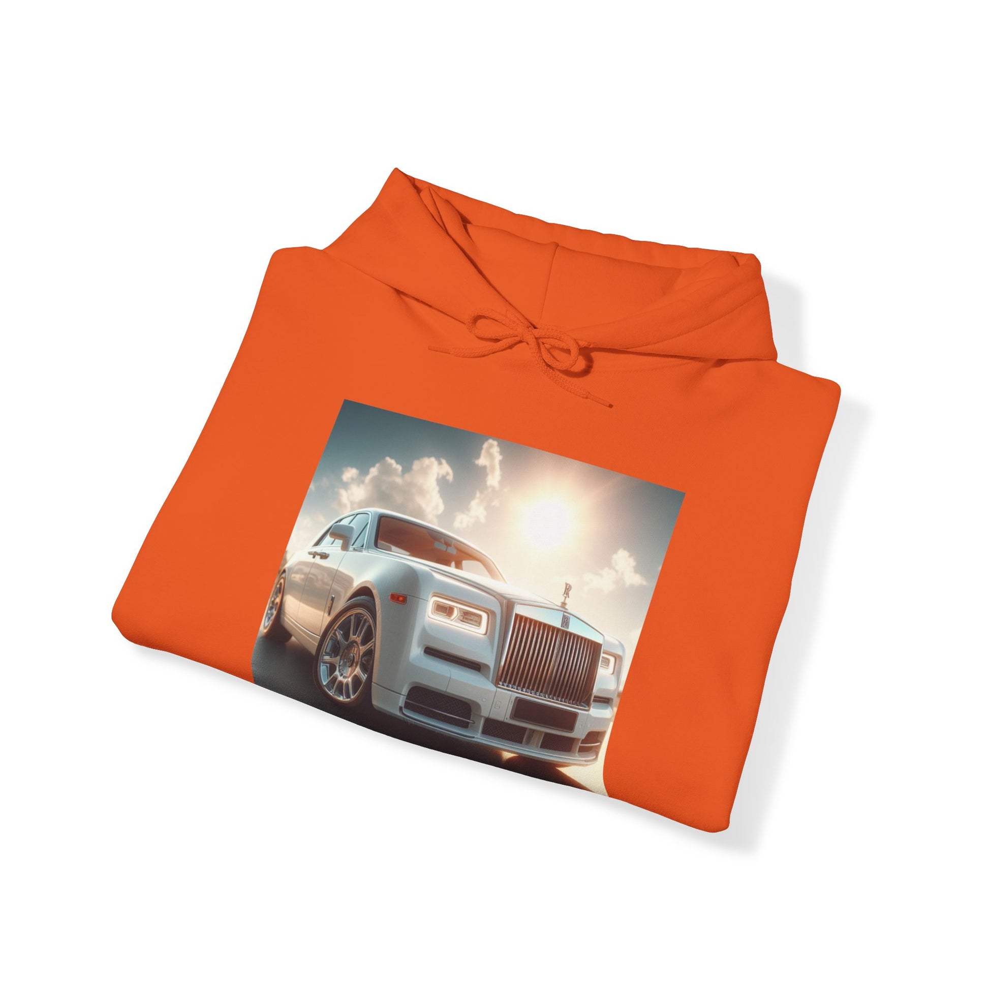 White Rolls Royce Hoodie Hoodie Printify   