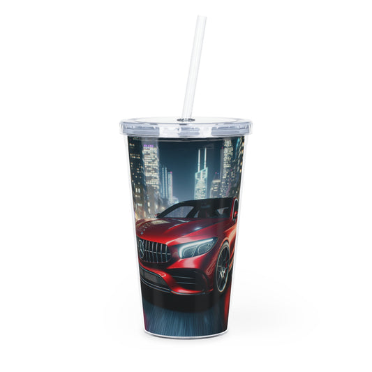 Red Mercedes Tumbler with Straw Mug Printify 20oz Transparent 