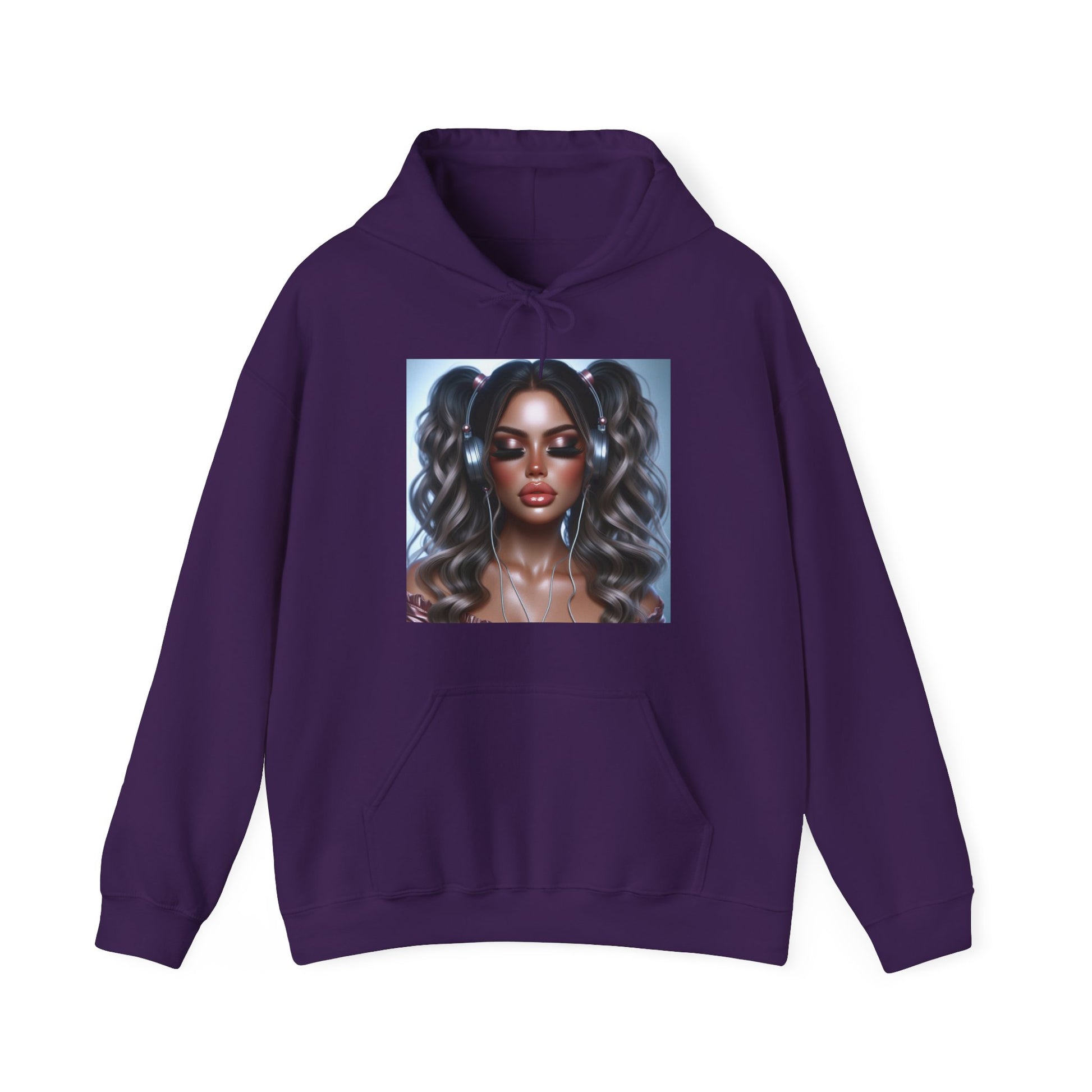 Music Vibes Hoodie Hoodie Printify Purple S 