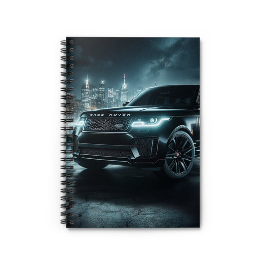 Black Range Rover Spiral Notebook Paper products Printify One Size  