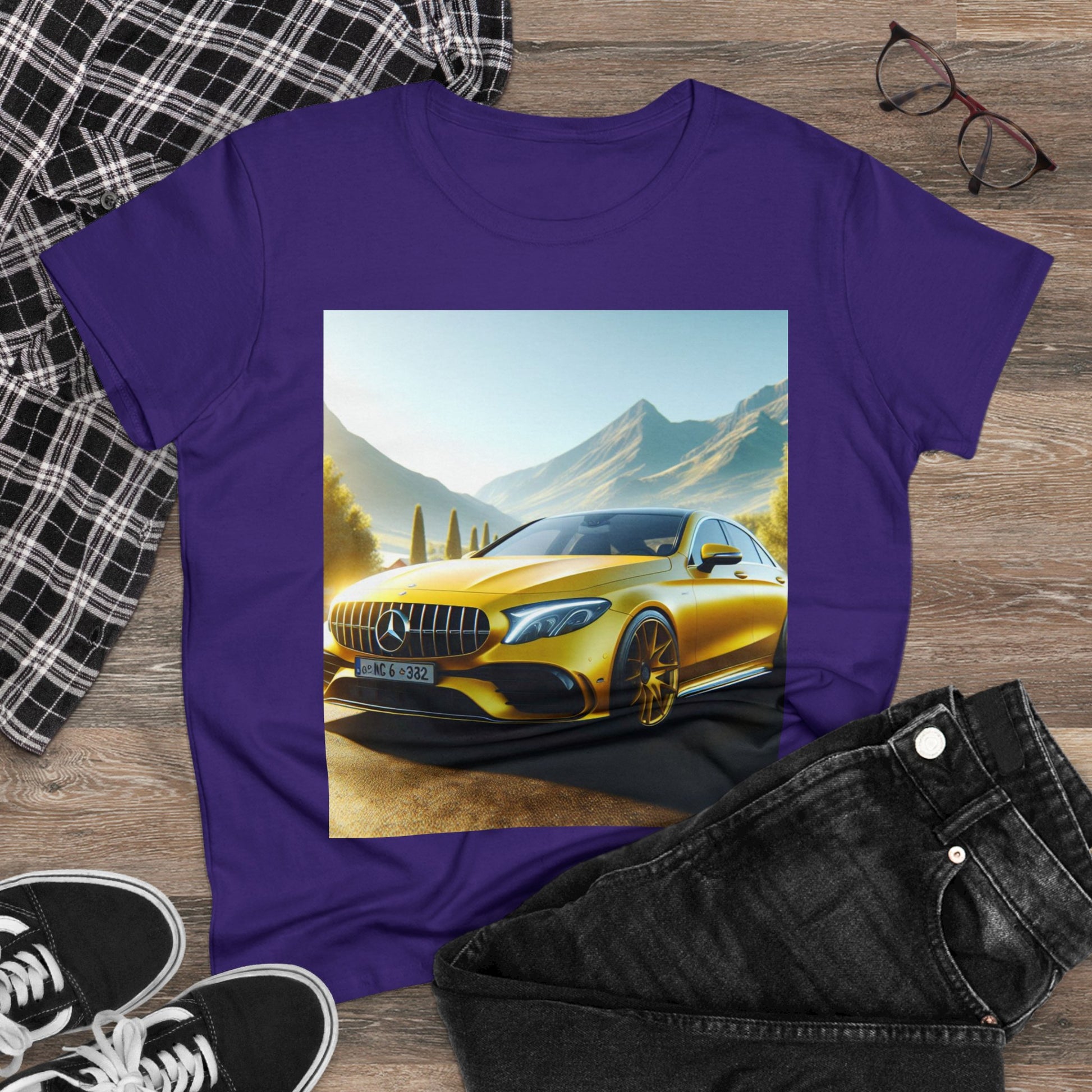 Yellow Mercedes T-Shirt T-Shirt Printify   