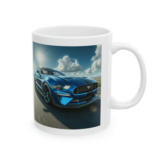 Blue Mustang Mug Mug Printify   