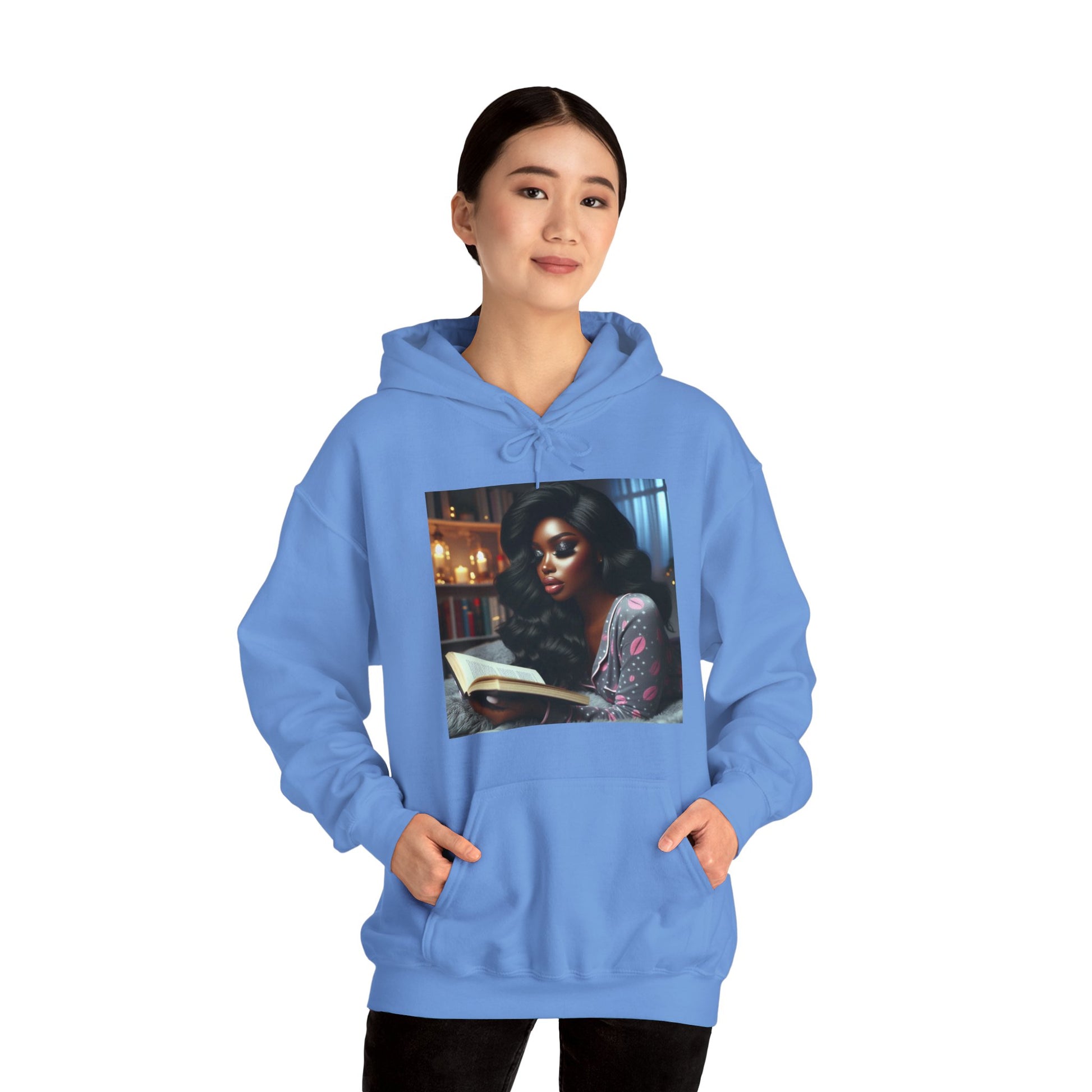 Late Night Book Hoodie Hoodie Printify   