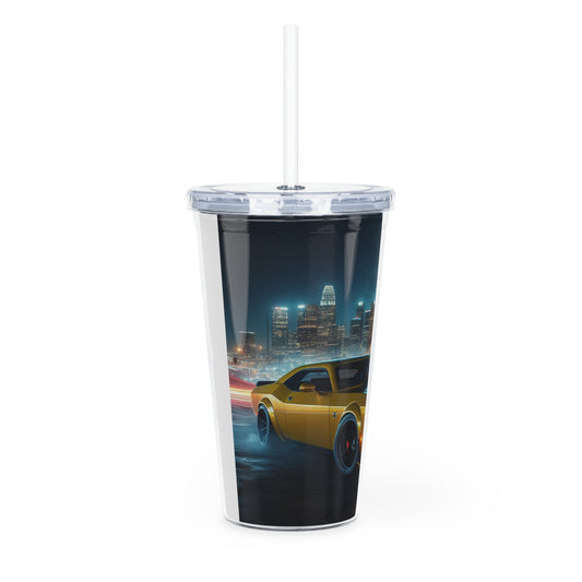 Yellow Challenger Tumbler with Straw Mug Printify   