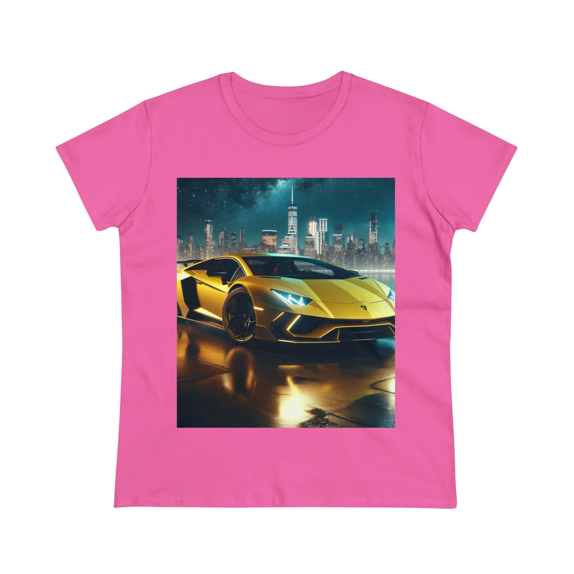 Yellow Lamborghini T-Shirt T-Shirt Printify Azalea S 