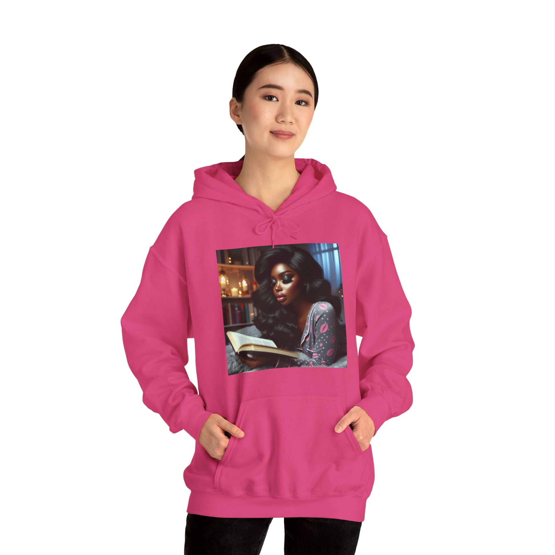 Late Night Book Hoodie Hoodie Printify   