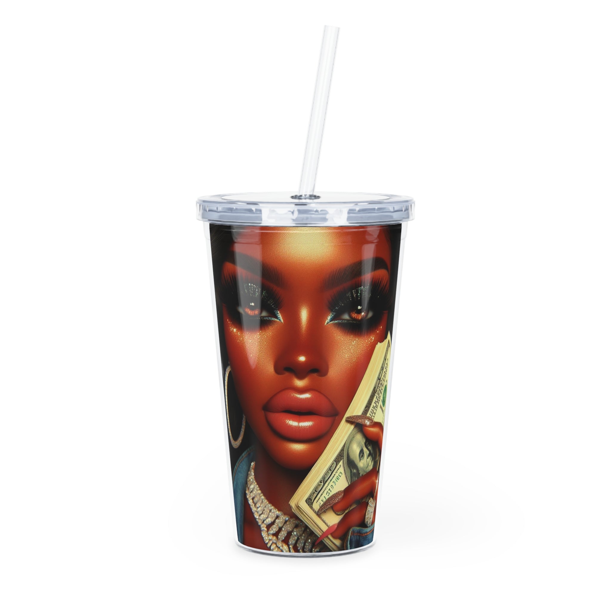 Money Talks Tumbler with Straw Mug Printify 20oz Transparent 