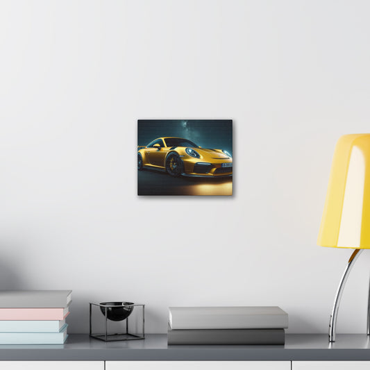 Yellow Porsche Canvas Canvas Printify 10" x 8" (Horizontal) 0.75'' 