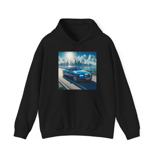 Blue Rolls Royce Hoodie Hoodie Printify Black S 