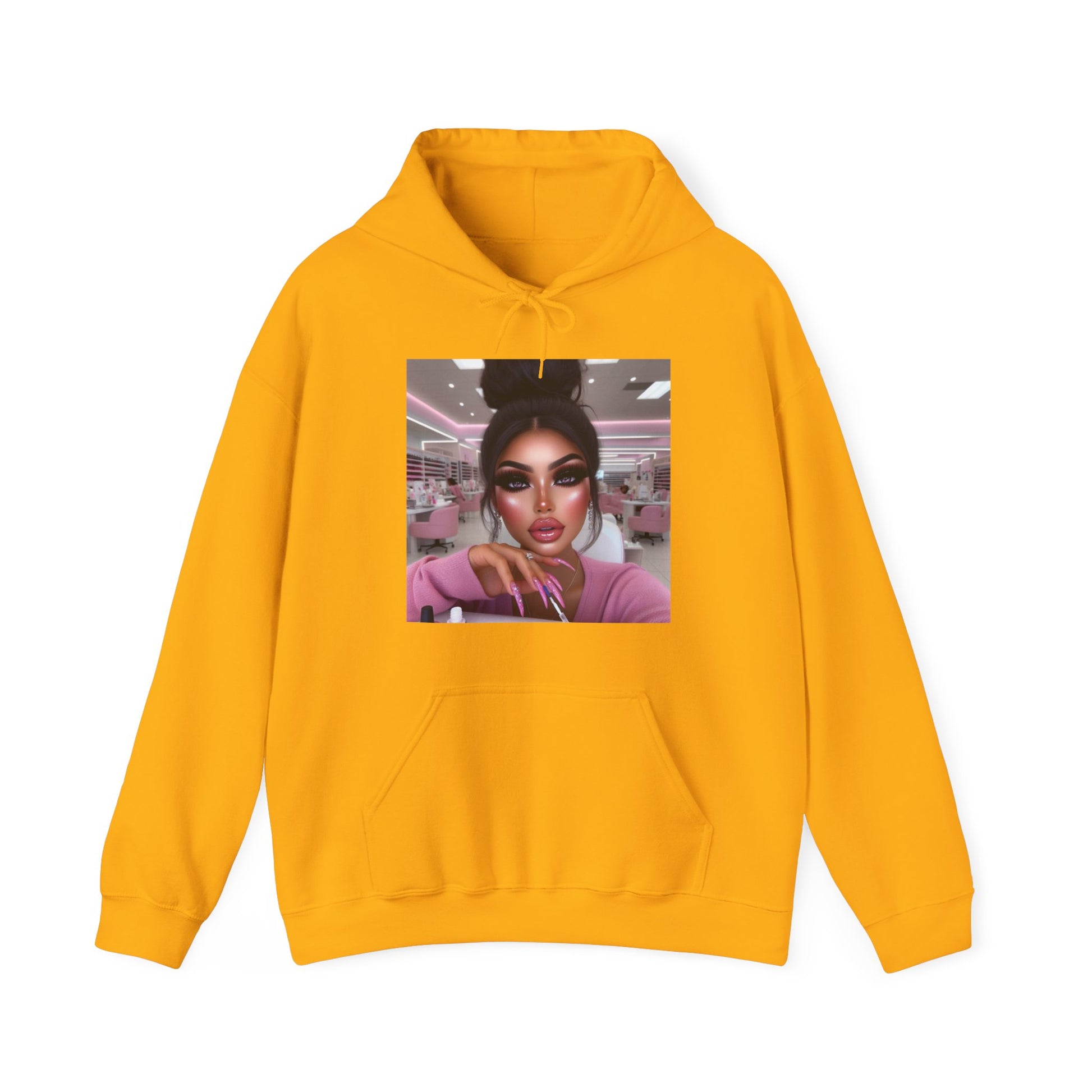 Nail Day Hoodie Hoodie Printify Gold S 